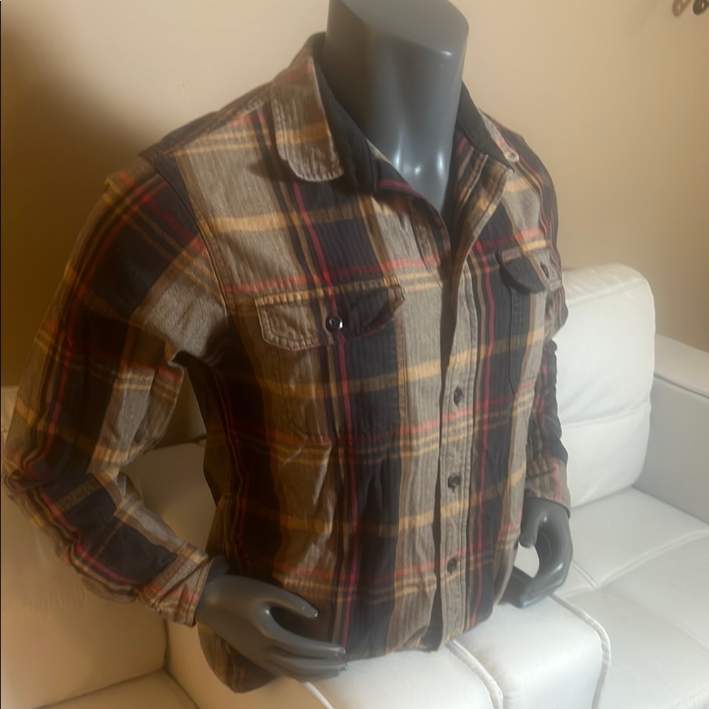 Orvis Men’s Brown Flannel Plaid Shirt Size Medium - Picture 2 of 10